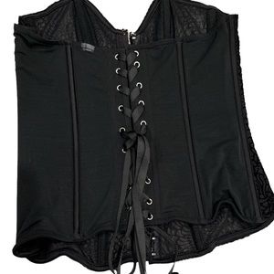 Bustier size medium black soft sexy ties